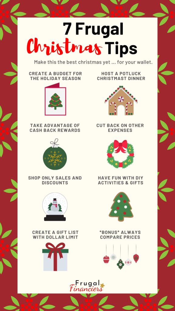 7 Frugal Christmas Tips for when your on a holiday budget.